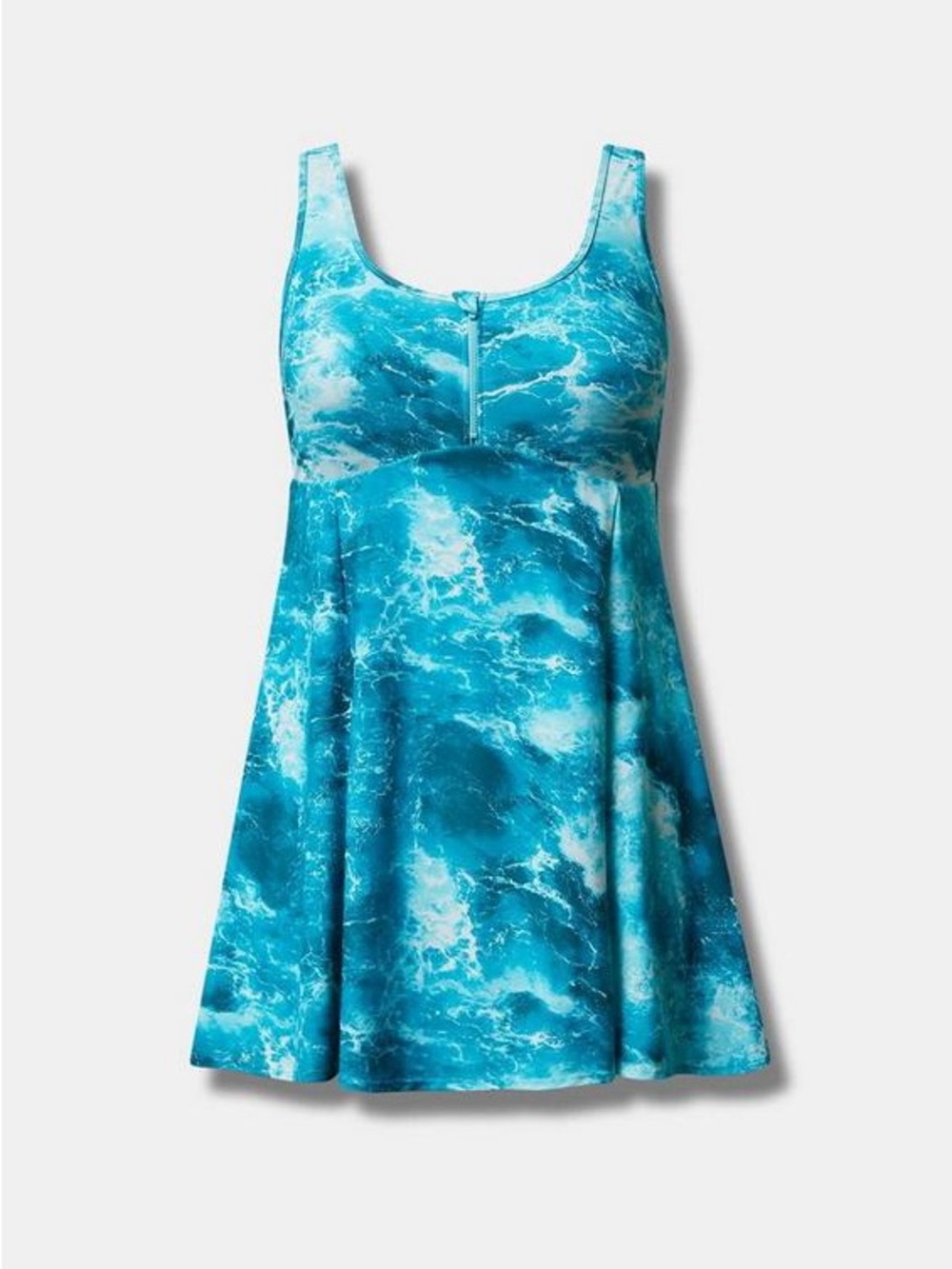 Torrid Wireless Long Zip-Front Swim Dress With Short Size 1X - Picture 3 of 14